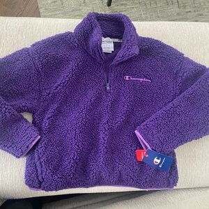 Champion purple crop fleece - new with tags!